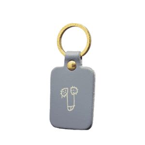 Leather key chain with a dick